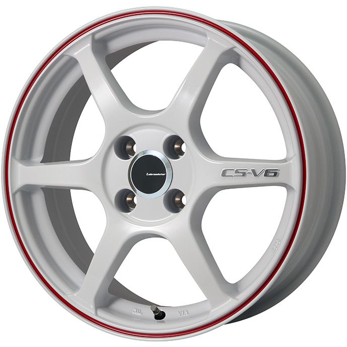【取付対象】195/60R17 オールシーズンタイヤ ホイール4本セット ライズ/ロッキー(ハイブリッド) GRIPMAX シュアグリップ オールシーズン ナノ(限定) LEHRMEISTER CS-V6(ホワイト/レッドライン) 17インチ【送料無料】|アークタイヤ 店