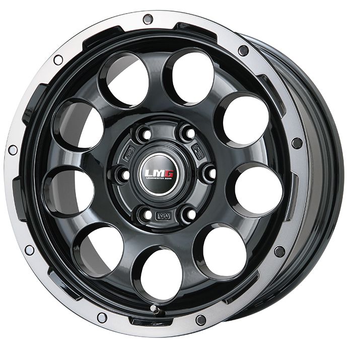 【取付対象】275/70R17 夏タイヤ ホイール4本セット (6/139車用) YOKOHAMA ジオランダー X-AT G016 LEHRMEISTER LMG CS-9 ブラック/ブラッククリアリム 17インチ【送料無料】|アークタイヤ 店