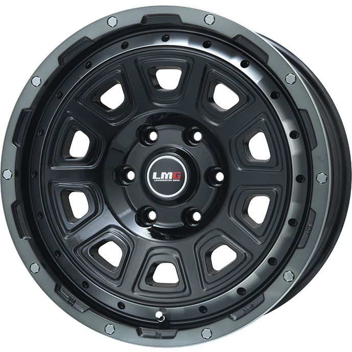 【取付対象】265/65R17 夏タイヤ ホイール4本セット プラド NITTO リッジグラップラー LEHRMEISTER LMG DS-10 ブラック/ブラッククリアリム 17インチ【送料無料】