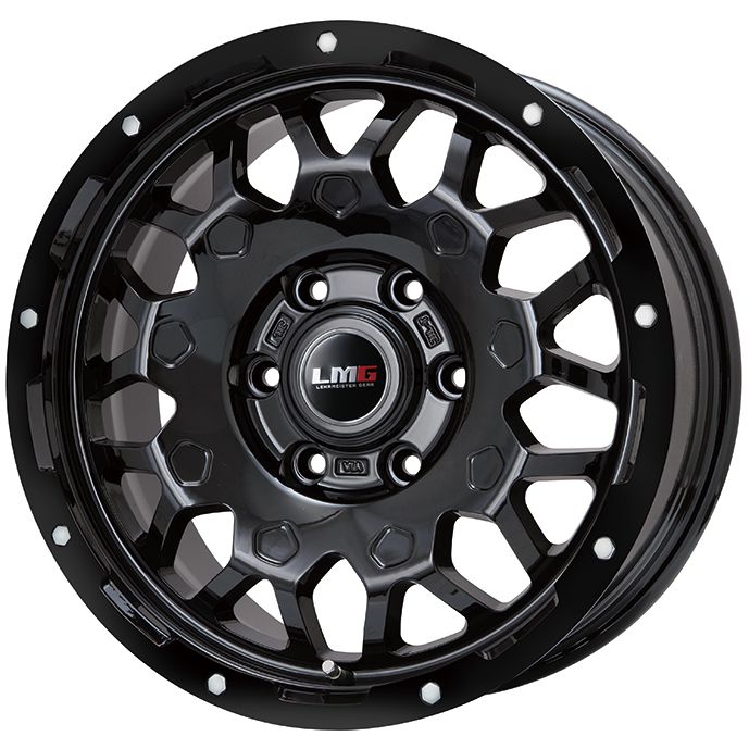 【取付対象】265/70R17 夏タイヤ ホイール4本セット プラド FALKEN ワイルドピーク M/T01 LEHRMEISTER LMG MS-9W グロスブラック 17インチ【送料無料】｜アークタイヤ 店