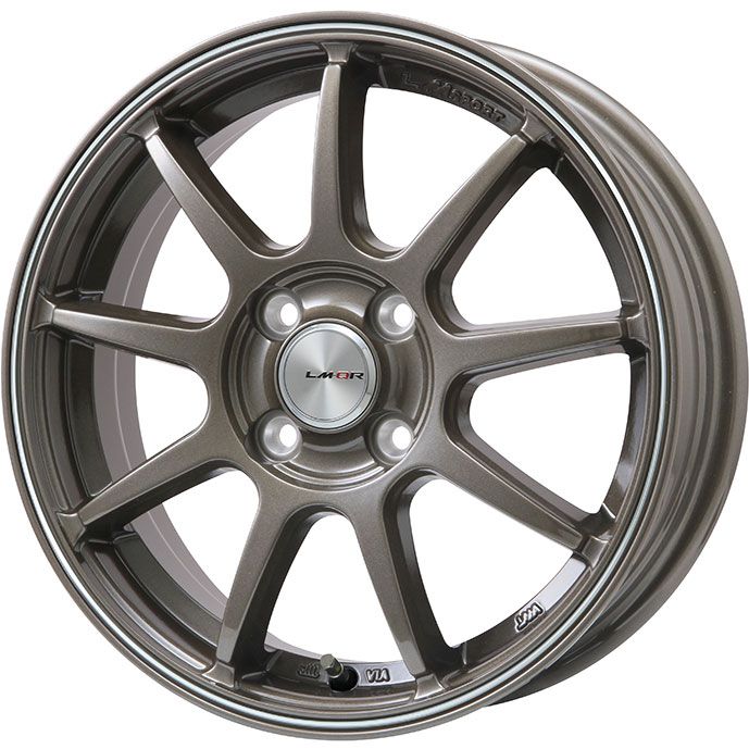 【取付対象】 165/55R14 夏タイヤ ホイール4本セット MILEVER ハーモニック MP247(限定) (軽自動車用) レアマイスター LMスポーツLM-QR ブロンズ/ラインポリッシュ 14インチ【送料無料】