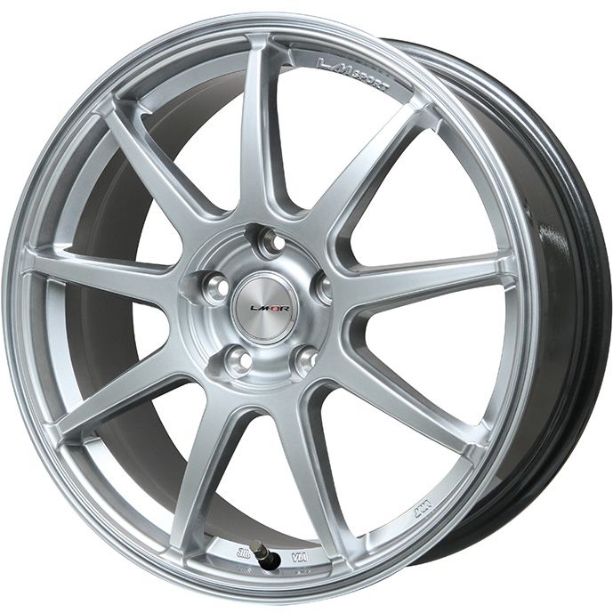 【取付対象】235/60R18 スタッドレスタイヤ ホイール4本セット 5/114車用 GRIPMAX アイスX SUV BSW ブラックサイドウォール(限定) LEHRMEISTER LMスポーツLM-QR 18インチ(送料無料)