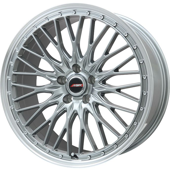 【取付対象】205/55R17 オールシーズンタイヤ ホイール４本セット (5/114車用) KUMHO マーシャル MH22 オールシーズン(限定) PREMIX MER PROMESH ダークシルバー/リムポリッシュ 17インチ【送料無料】