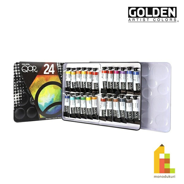 ゴールデン QoR 水彩絵具 0020 5ml イントロダクトリー 24色セット (13300020) 絵具 Golden コア｜Art and Craft Lab