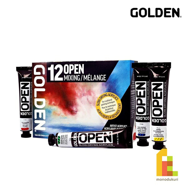 ゴールデン アクリックス 絵の具 開けっ広げ 22ml 905 配合 12色仕掛ける (13170925) Golden アクリル繊維絵の具