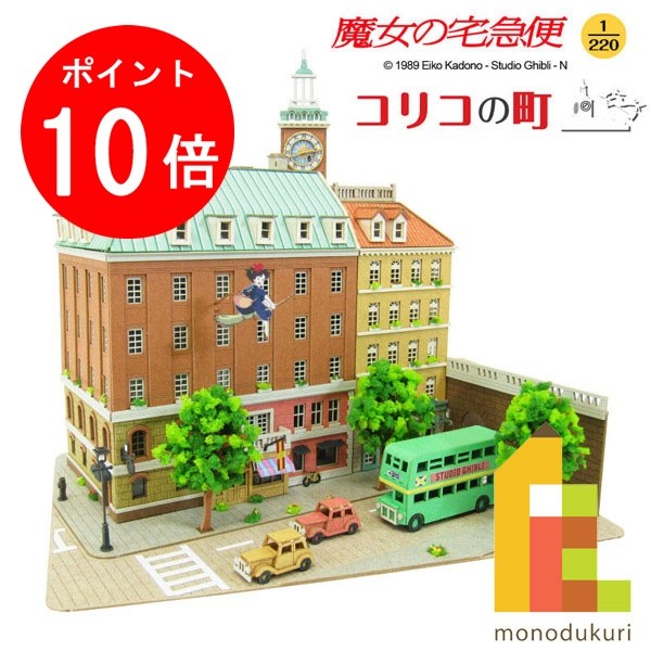 【お買い物マラソン限定！エントリーで全品ポイント10倍】【ネコポス配送可】さんけい みにちゅあーとキット 1/220  スタジオジブリ作品シリーズ  魔女の宅急便 【コリコの町】 MK07-16