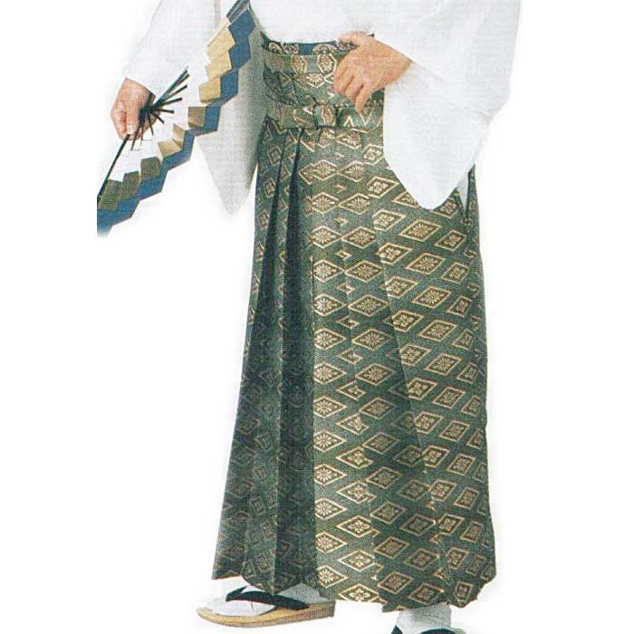 袴 金襴 菱柄 大 2尺3寸 88cm 金蘭袴 （s踊8633） 馬乗り仕立て 踊り袴 男舞 男踊り 特選 はかま 舞台 ステージ 衣裳 衣装 日本舞踊
