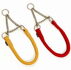 愛犬 首輪 ASHU*ソフトレザー ハーフチョークSS SリードSセット