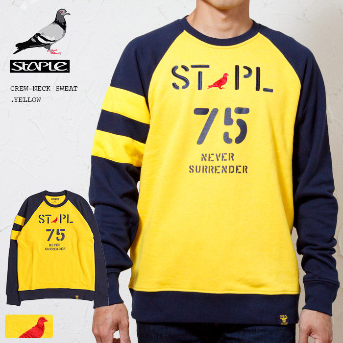 【STAPLE PIGEON NYC / ステイプル】ステイプル 労働者の一団素っ首刺しゅうロゴタイプ 流汗 調教師