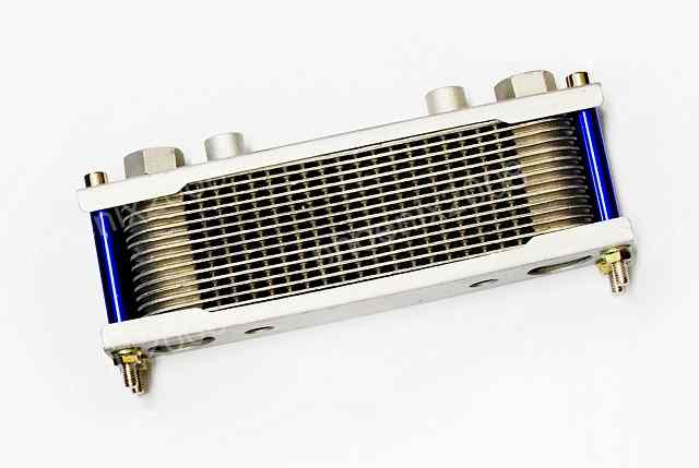 オイル クーラー 多段 青 コア 本体 冷却 油冷 バイク 二輪 ATV 四輪バギー モンキー ゴリラ 小型 汎用 6,080円