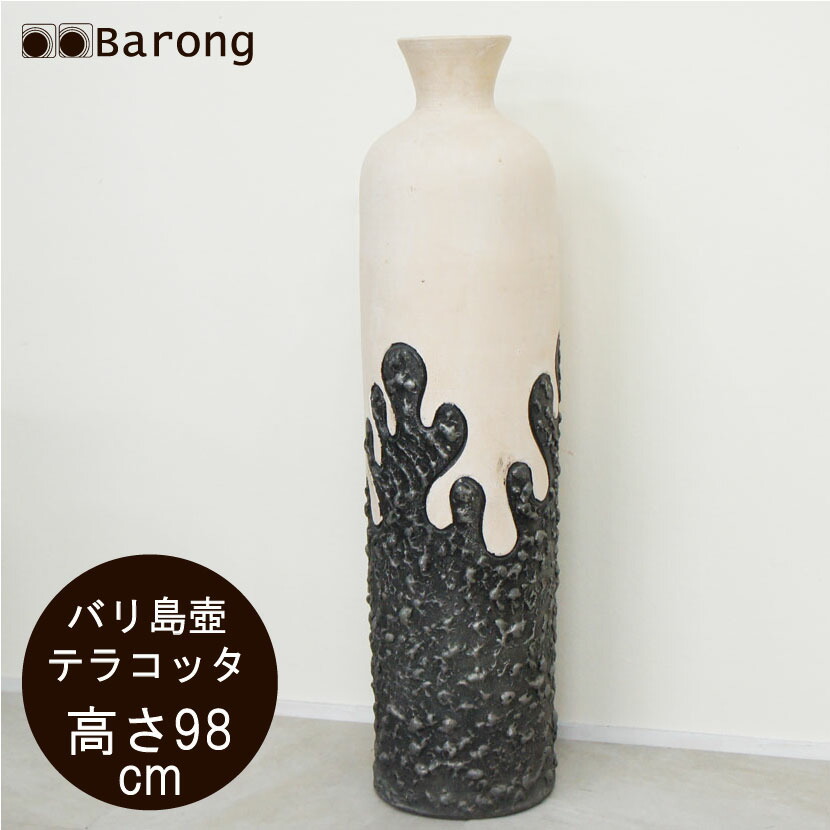 インテリア・バリ雑貨　壺（10%OFF）造花付 OB-076Lr.jpg