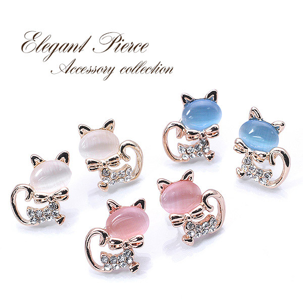 楽天市場】ネコ ピアス 猫ピアス 猫のピアス 可愛いピアス ねこ