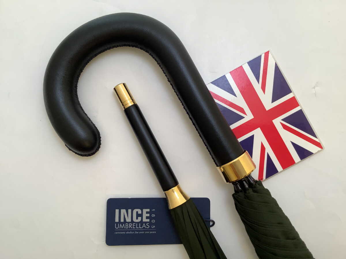 傘紳士長傘 英国製 最古参 JamesInce&Sons ジェームスインス革巻きハンドル LTGN)U012 14,760円
