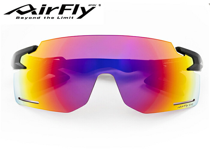 エアフライ AirFly AF-301 C-3 ブラック BK 自転車 鼻パッドのない サングラス 日本製 レンズカラー変更可能 メンズ レディース スポーツ サイクリング 新品 送料無料