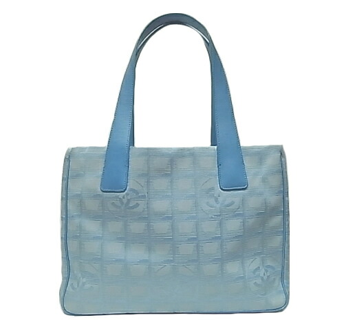 :シャネル ニュートラベルライン トート バック ブルー CHANEL 【中古】