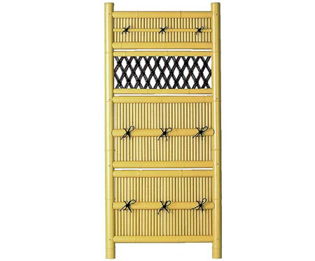 縦二段斜透かし彫り垣B人工竹袖垣 W(幅)700mm×H(高さ)1650粍 貨物輸送無料 その他-ガーデニング・農業