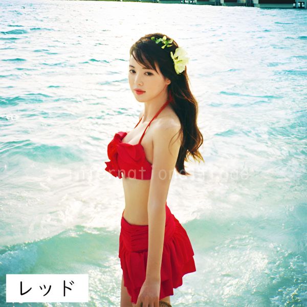 水着 レディース セパレート 夏 体型カバー フリル ビキニ 着痩せ 足痩せ 水着 | kyokuyo-eu.com