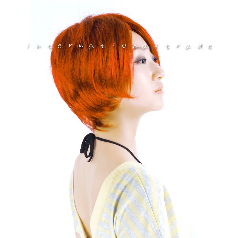 楽天市場 Sウィッグ コスプレウィッグ オレンジ髪 オレンジショート ショートウィッグ オレンジウィッグ ストレート 耐熱ウィッグ フルウィッグ オール ウイッグ カラーウィッグ コスプレイヤー ハロウィン 仮装 アニメ キャラクター イベント コミケ かつら カツラ つけ