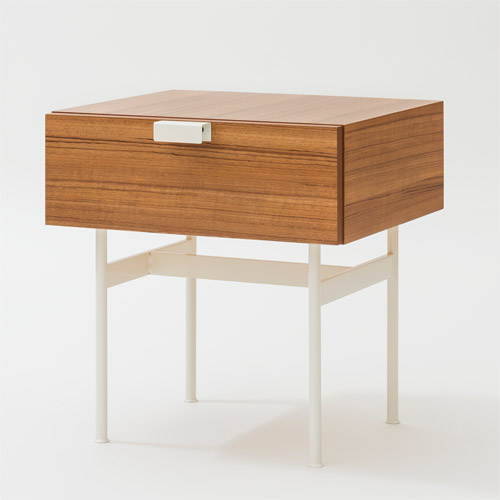 PIERRE PAULIN F181 DRAWER TABLE TEAK WHITE （ピエール ポラン F181 ドロワー 速見表 チーク 白いこと） 【貨物輸送無料】 【尖んがり11倍】