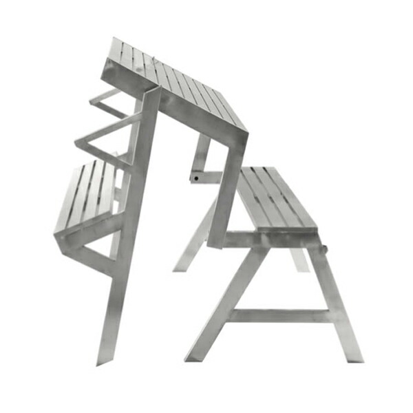 ダルトン ステンレス製 テーブルチェアセット DULTON（ダルトン） STAINLESS TABLE & BENCH DOUBLE ステンレス