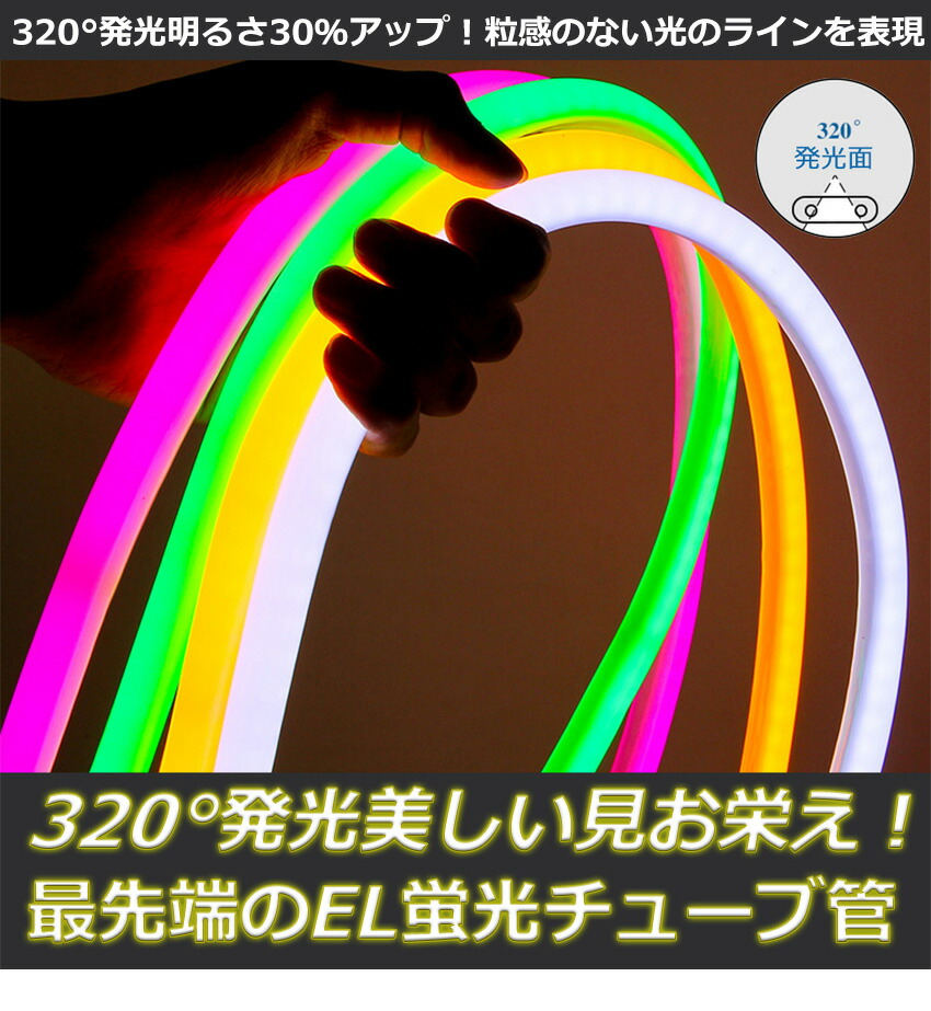 注文割引 EL蛍光チューブ管ledテープ 100vACアダプター10m 調光器付10