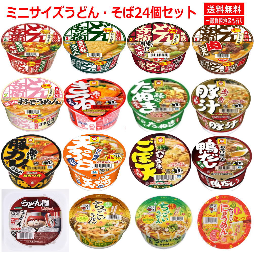 今年も話題の 新着 にぎわい広場 カップ麺ミニサイズうどん そば24個セット日清食品 東洋水産 五木食品 関東圏送料無料 www.tonna.com