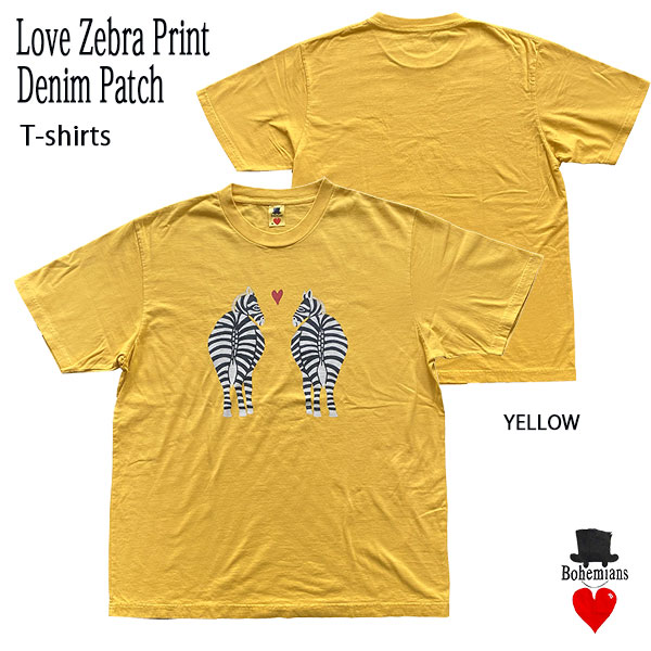 LOVE ZEBRA PRINT LOOSE LONG SLEEVE TEE ラブゼブラ プリント ルーズ 長袖Tシャツ BOHEMIANS ボヘミアンズ 日本製 ラブゼブラ（プリント）キッズTシャツ【Bohemians（ボヘミアンズ）】