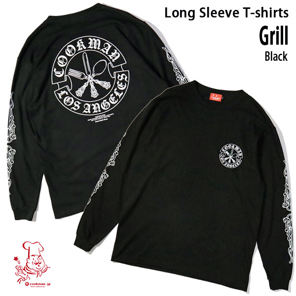 楽天市場】Cookman Long sleeve T-shirts Pizza Black ピザ