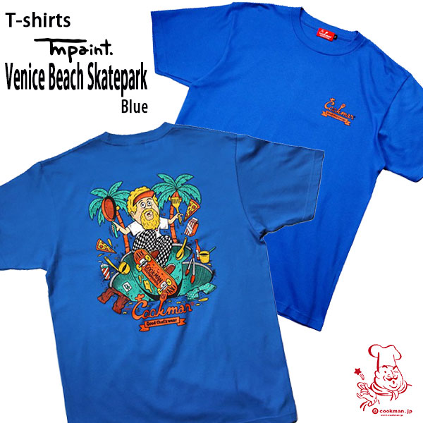 【楽天市場】Cookman Tshirts TM Paint Venice Beach Skatepark Blue クックマン Tシャツ