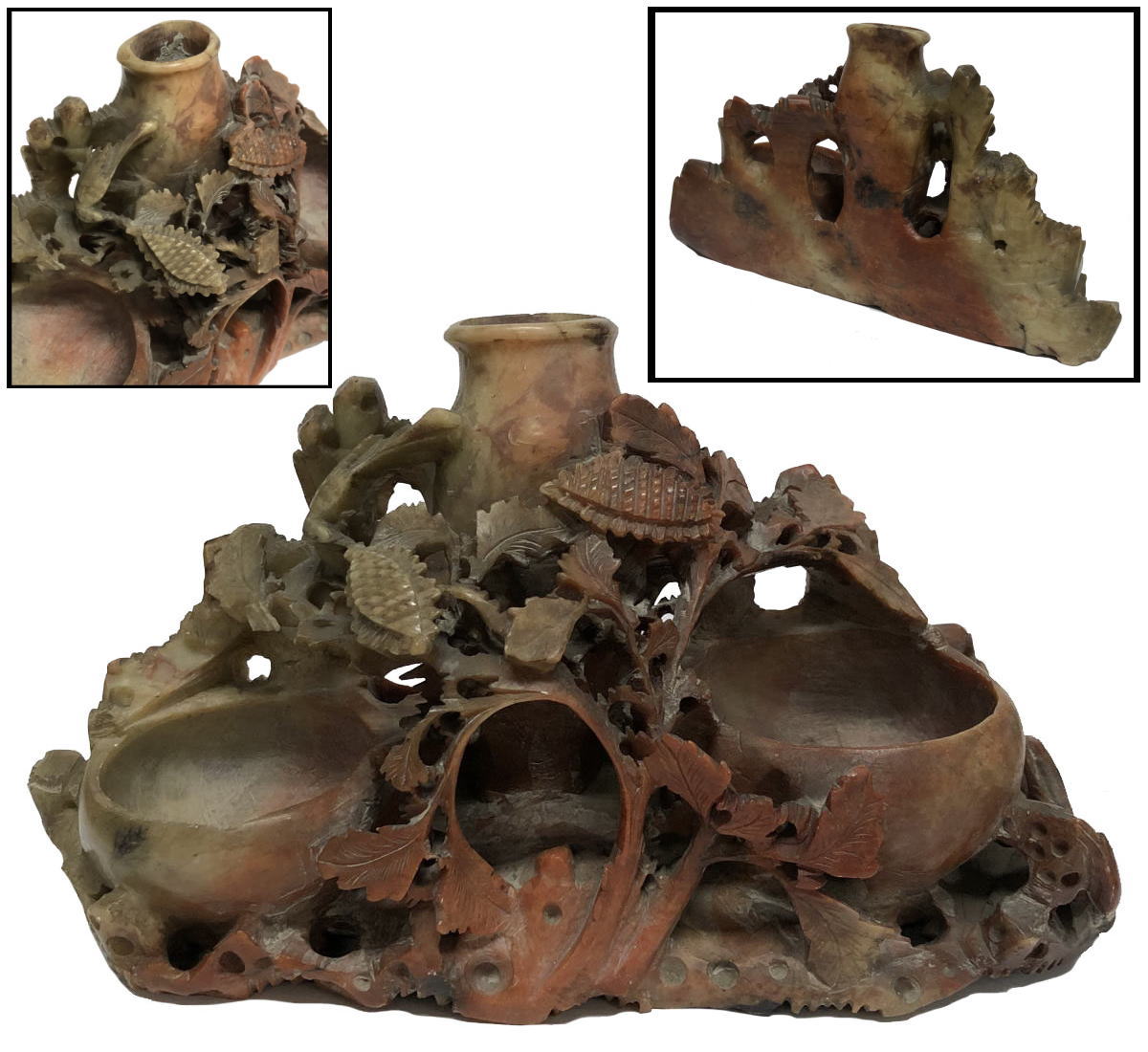 楽天市場】□龍香堂□☆寿山石桃花凍石 台付き置物「双龍戯玉」200mm