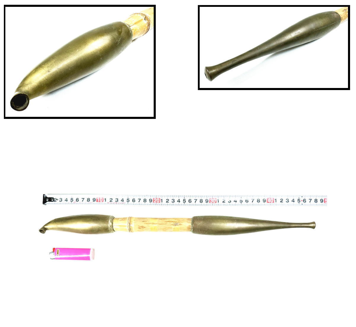 【送料無料】超極太キセル 特大型 煙管約長辺46cm 古道具喫煙具 (旧家蔵出し) 威龍彩雲｜威龍彩雲通販