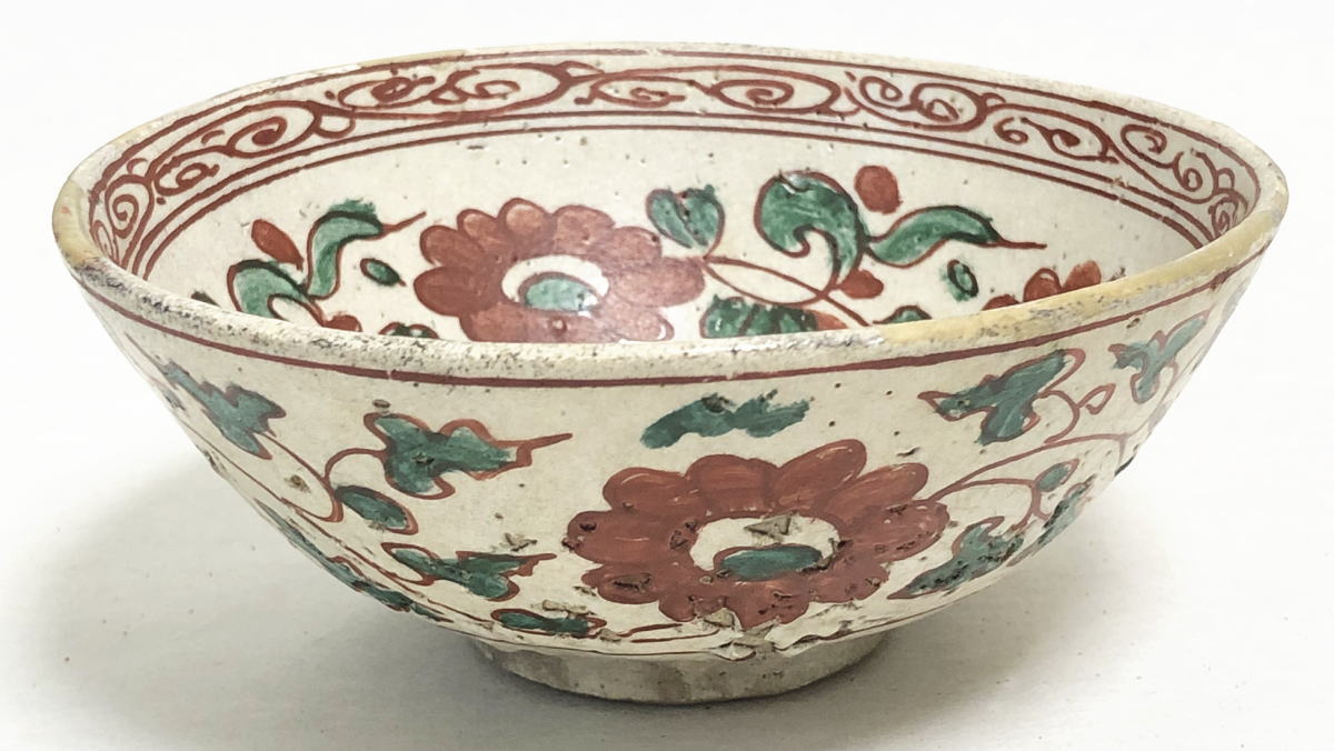 送料無料 明時代 ウブ品入手困難 寿字茶碗伝世品焼物 呉須赤絵