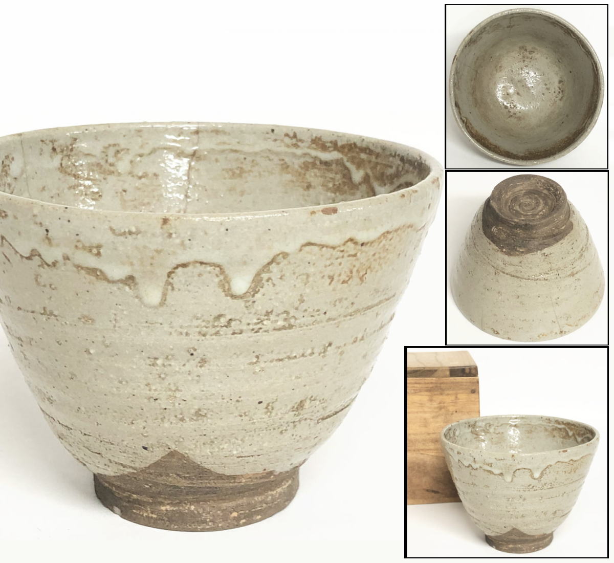 【送料無料】古い 白磁 茶碗 箱付骨董 修復なし 古玩 日本古美術 古道具 茶道具 (茶道先生所蔵品出し)威龍彩雲｜威龍彩雲通販