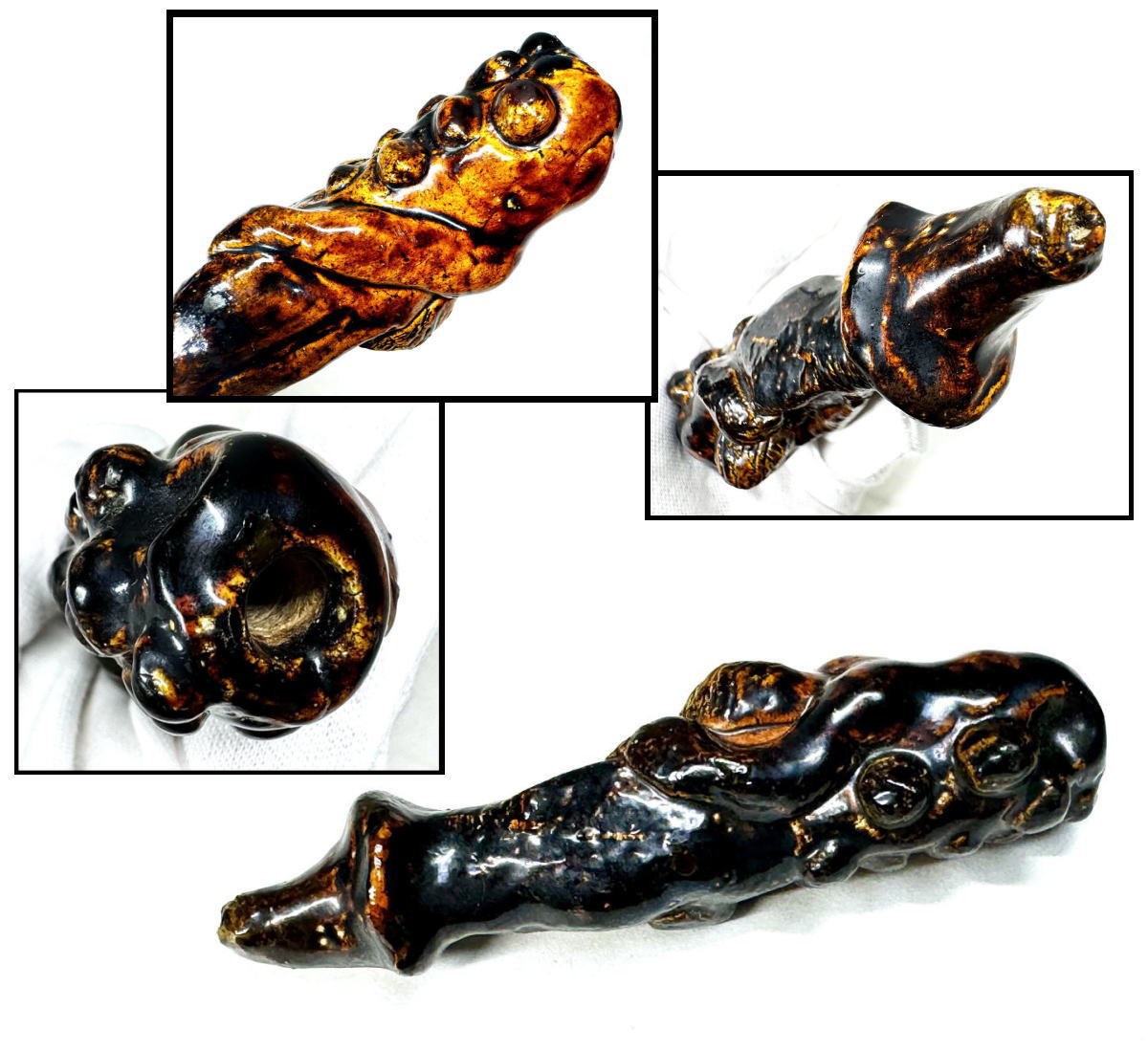 清時代 翡翠パイプ古菱角手掘り羅漢玉キセル 煙管 伝世品焼物 骨董WWWT066 有田焼深川製深皿 5枚セット清時代 翡翠パイプ古菱角手掘り羅漢