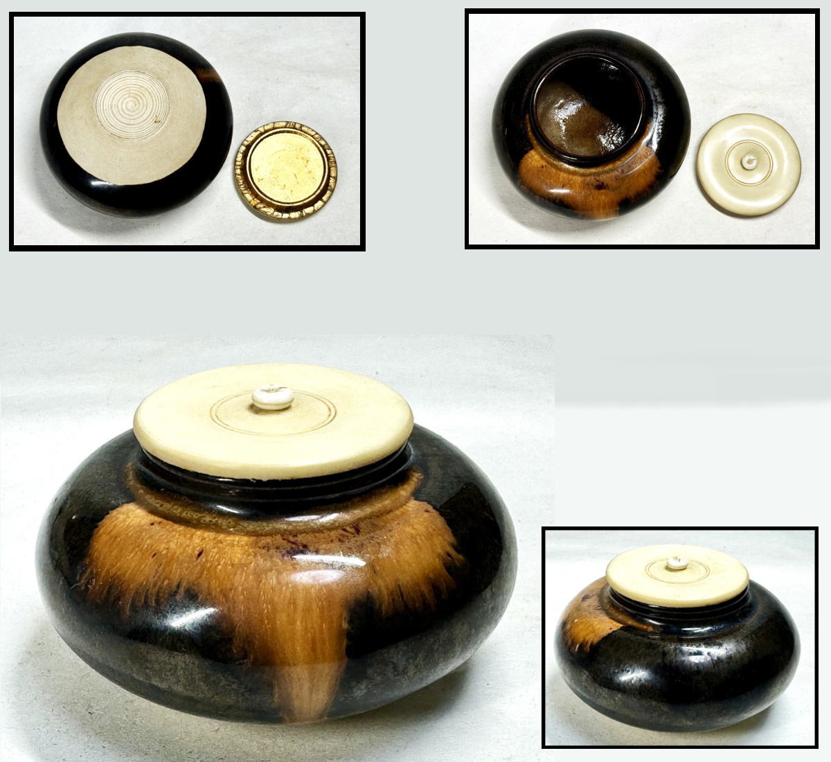 【送料無料】<BR>大海茶入 棗 時代物 古美術<BR>茶道具 ウブ品 入手困難<BR>骨董 道具 (旧家蔵出し) <BR>威龍彩雲