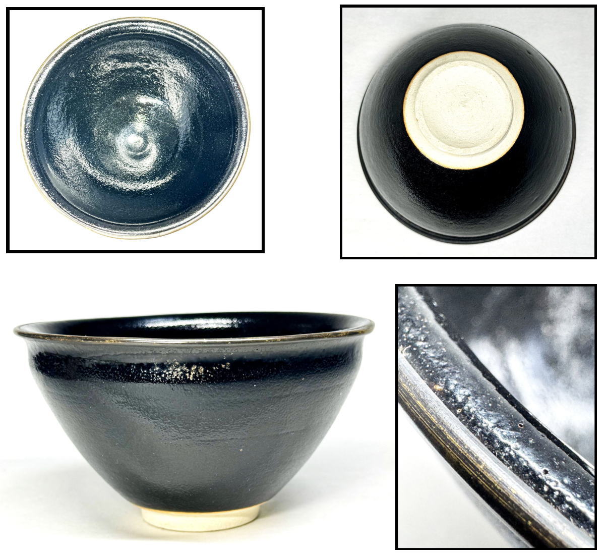 【送料無料】<BR>天目茶碗 覆輪 茶道家旧蔵<BR>古玩 骨董 古美術<BR>コレクション (旧家蔵出し)<BR>威龍彩雲