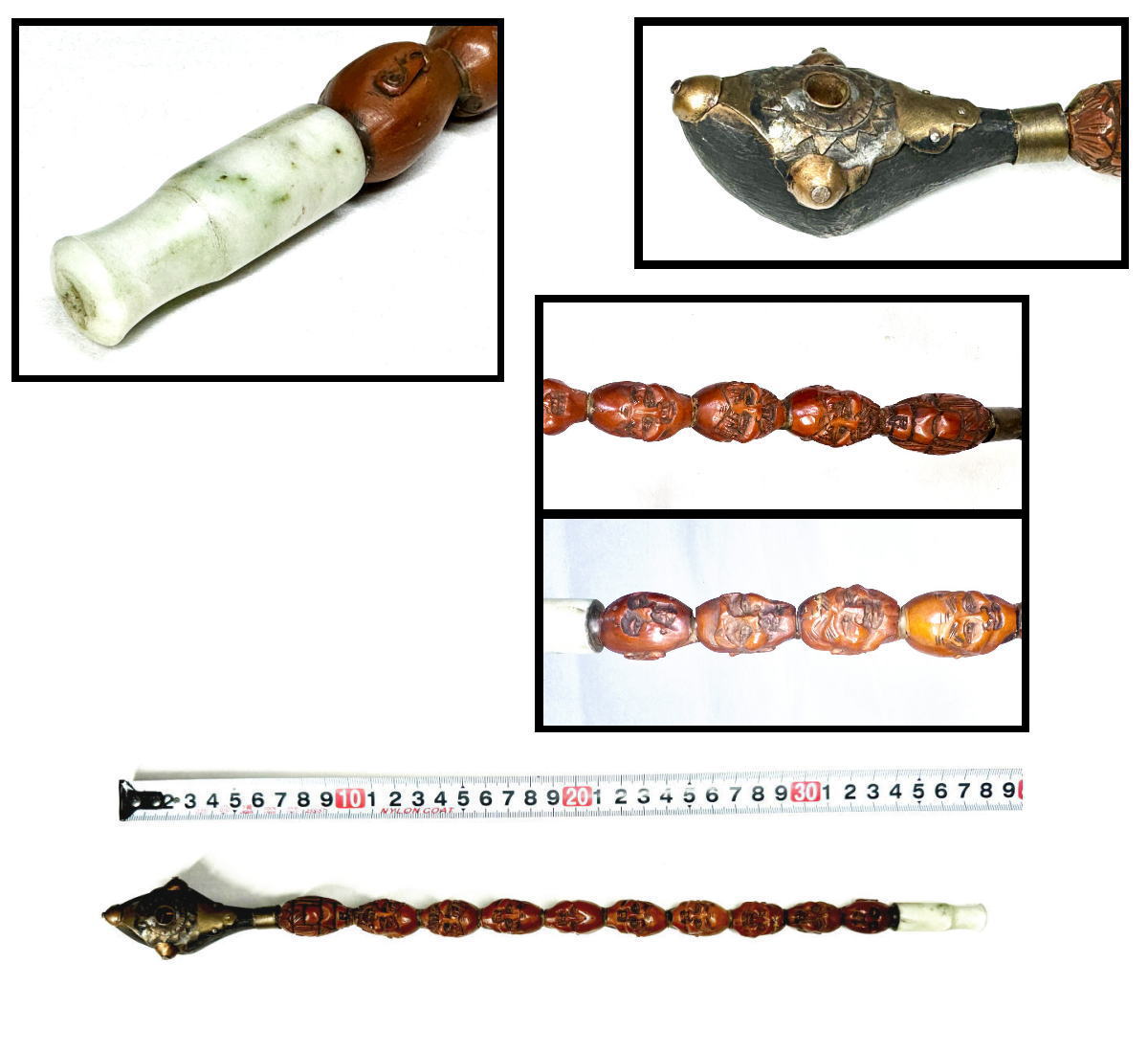 【送料無料】 清時代 翡翠パイプ 古菱角手掘り羅漢玉キセル 煙管 伝世品焼物 骨董 清玩 中国古玩 古道具 喫煙具 (旧家蔵出し) 威龍彩雲通販 19,600円