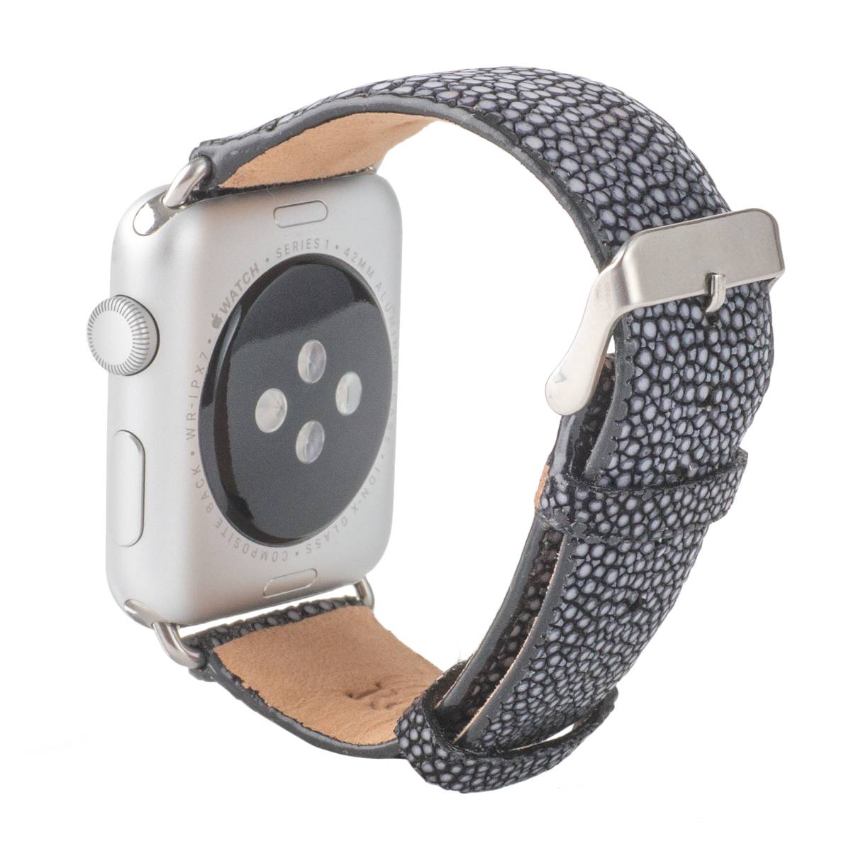 Revetta エイ革 ガルーシャ スティング花の冠 Apple Watch ダンス楽隊 胴締め 黒いこと 黒 38粍/40粍/41粍 SE/8/7/6/5/4/3/2/1 [091-1stab38]