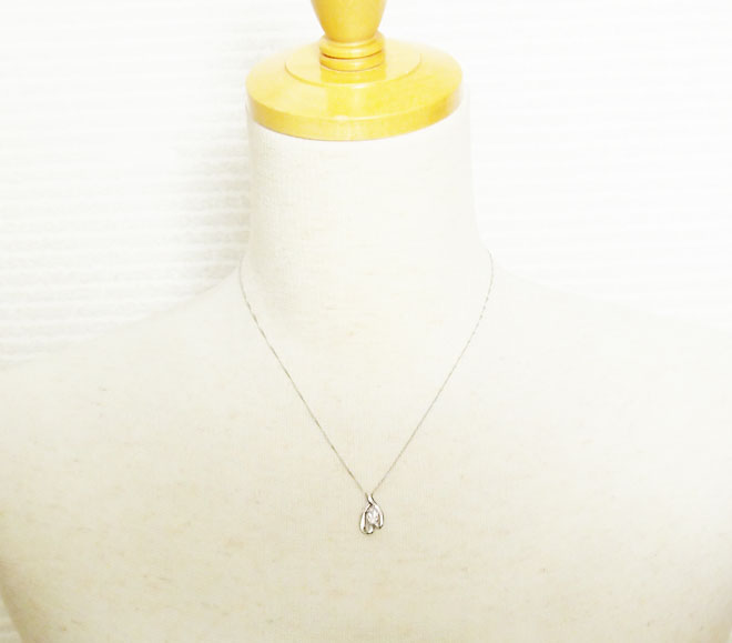 マルチアメシストアメジストアクアマリンダイヤモンドペンダントトップネックレス中古K10WG
