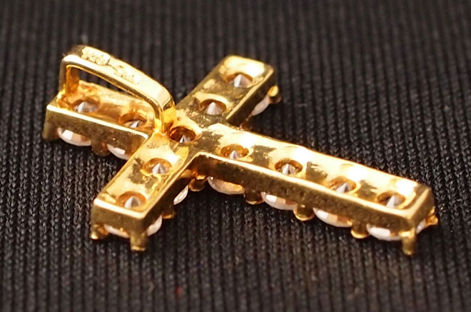 マルチアメシストアメジストアクアマリンダイヤモンドペンダントトップネックレス中古K10WG