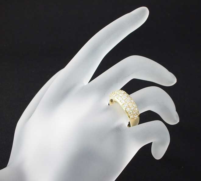パヴェダイヤモンドリング中古レディースK1811号D1.00ct5.4g18金指輪ダイア激安質屋