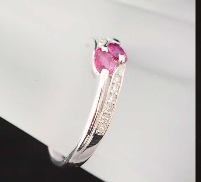 サファイアダイヤモンドリング中古レディースPT90012号S0.48ct/D0.12ct5.3gプラチナ指輪青ブルーダイアサファイヤ送料無料激安質屋