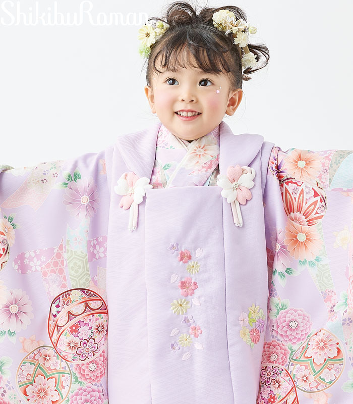 七五三 753 お召しもの 3歳 御姉さん 厚地の外套仕掛ける 式部浪漫 ブランド名 まりあそび22 藤 日本製 已むを得ずな物は総べて揃ったフルセット 2026年新作 売りわたす 買いもとめる