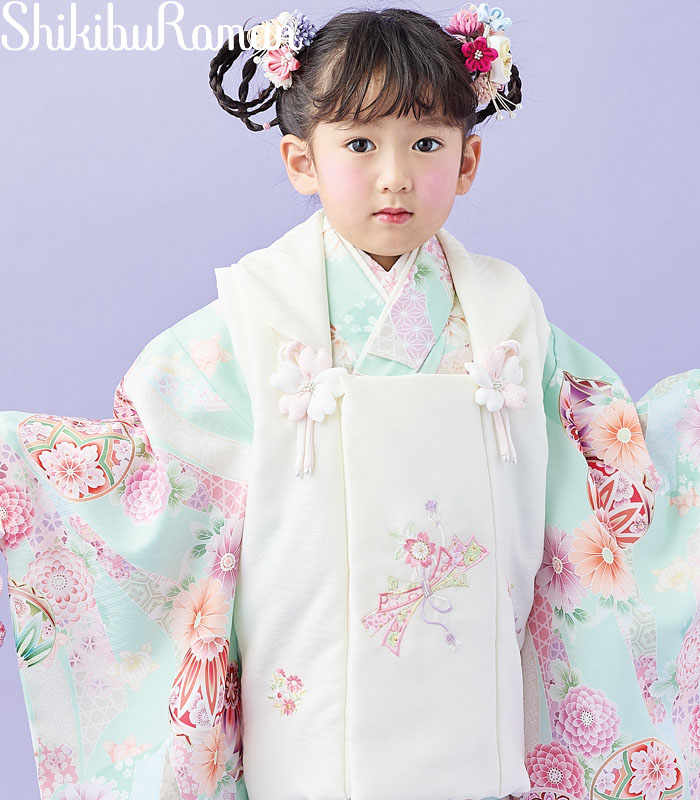 七五三 753 お召しもの 3歳 御姉さん 厚地の外套仕掛ける 式部浪漫 ブランド名 まりあそび23 ヒワ青色 日本製 已むを得ずな物は総べて揃ったフルセット 2026年新作 売りわたす 買いもとめる