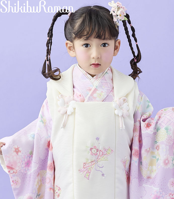 七五三 753 お召しもの 3歳 御姉さん 厚地の外套仕掛ける 式部浪漫 ブランド名 花丸27 藤 日本製 已むを得ずな物は総べて揃ったフルセット 2026年新作 売りわたす 買いもとめる