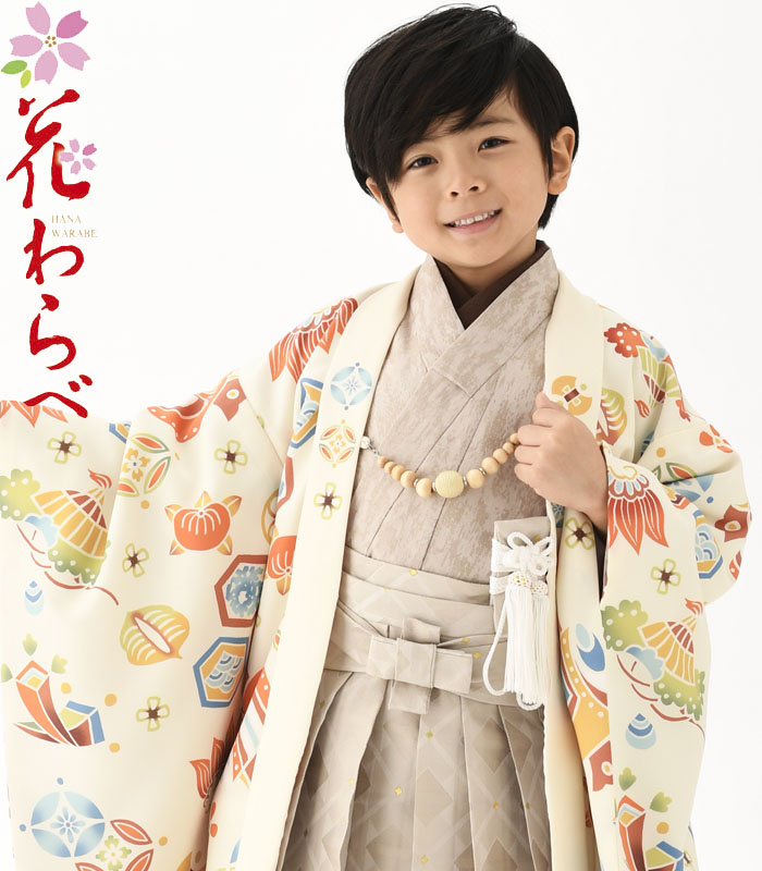 tarako 男の子用・3歳から5歳向け・化繊・お着物と袴のセットです tarako 男の子用・3歳から5歳向け・化繊・お着物と袴のセット