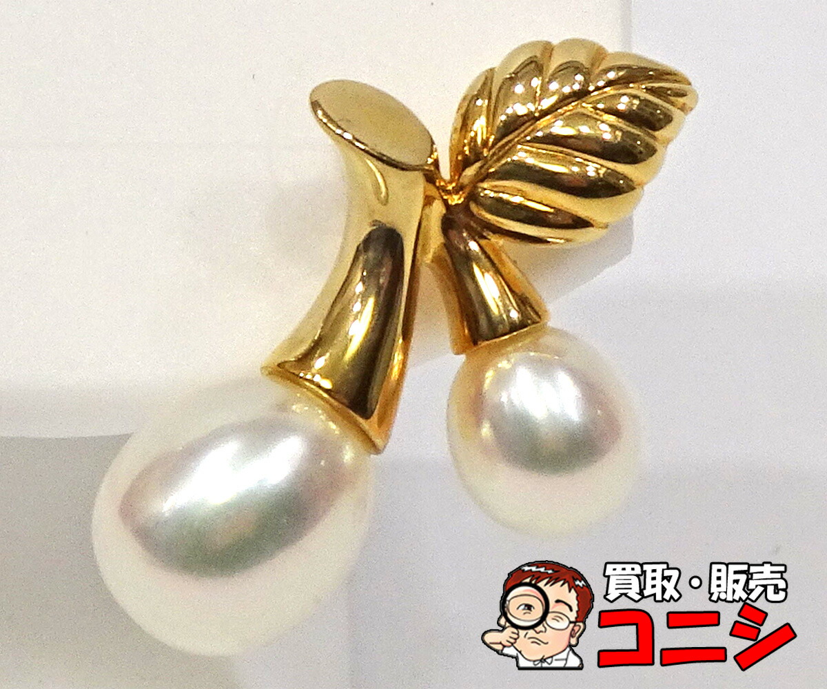 【質コニシ】【MIKIMOTO/ミキモト】ピンブローチ K18 ゴールド アクセサリー 服飾小物 18金 約3.5g【送料込み】m1223y
