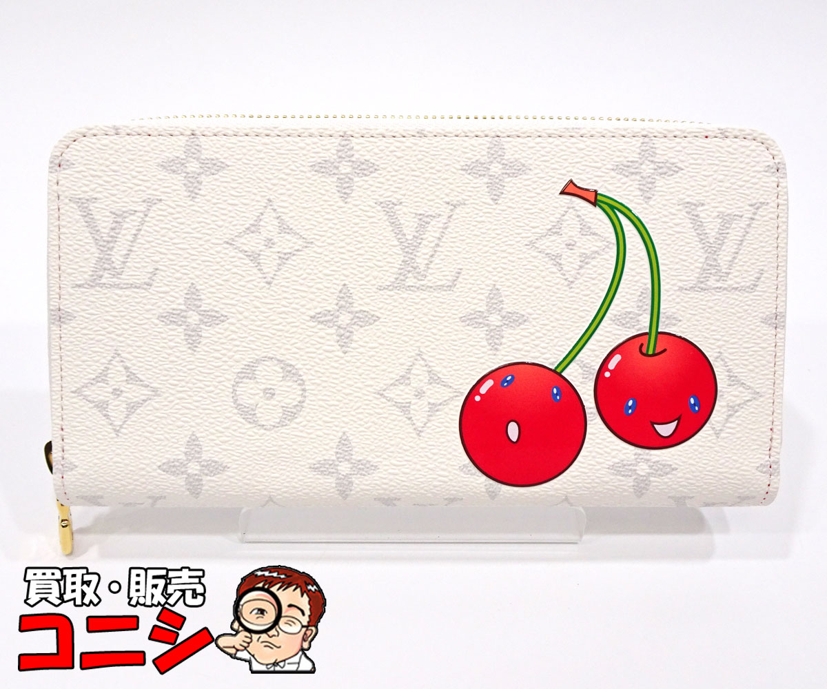 【質コニシ】【Louis Vuitton/ルイ・ヴィトン】LV×TM ジッピーウォレット M14240 白いこと 白 桜んぼう 箱付き添い人【貨物輸送込み】m1481y