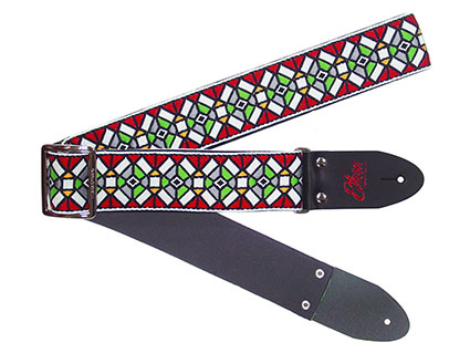 ギターストラップ Elara Straps Stained Glass Red(Black) Ultrasuede [送料無料!]｜Ksound SHOP 11,396円
