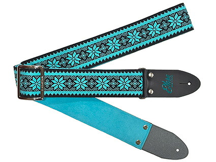 ギターストラップ Elara Straps Silent Poinsettia Turquoise Ultrasuede [送料無料!]｜Ksound SHOP